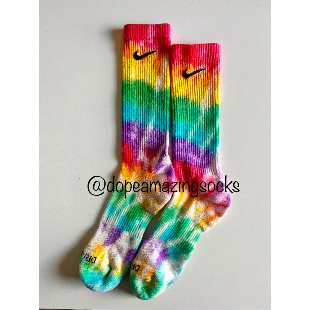 Mothers Day Rainbow Nike Socks